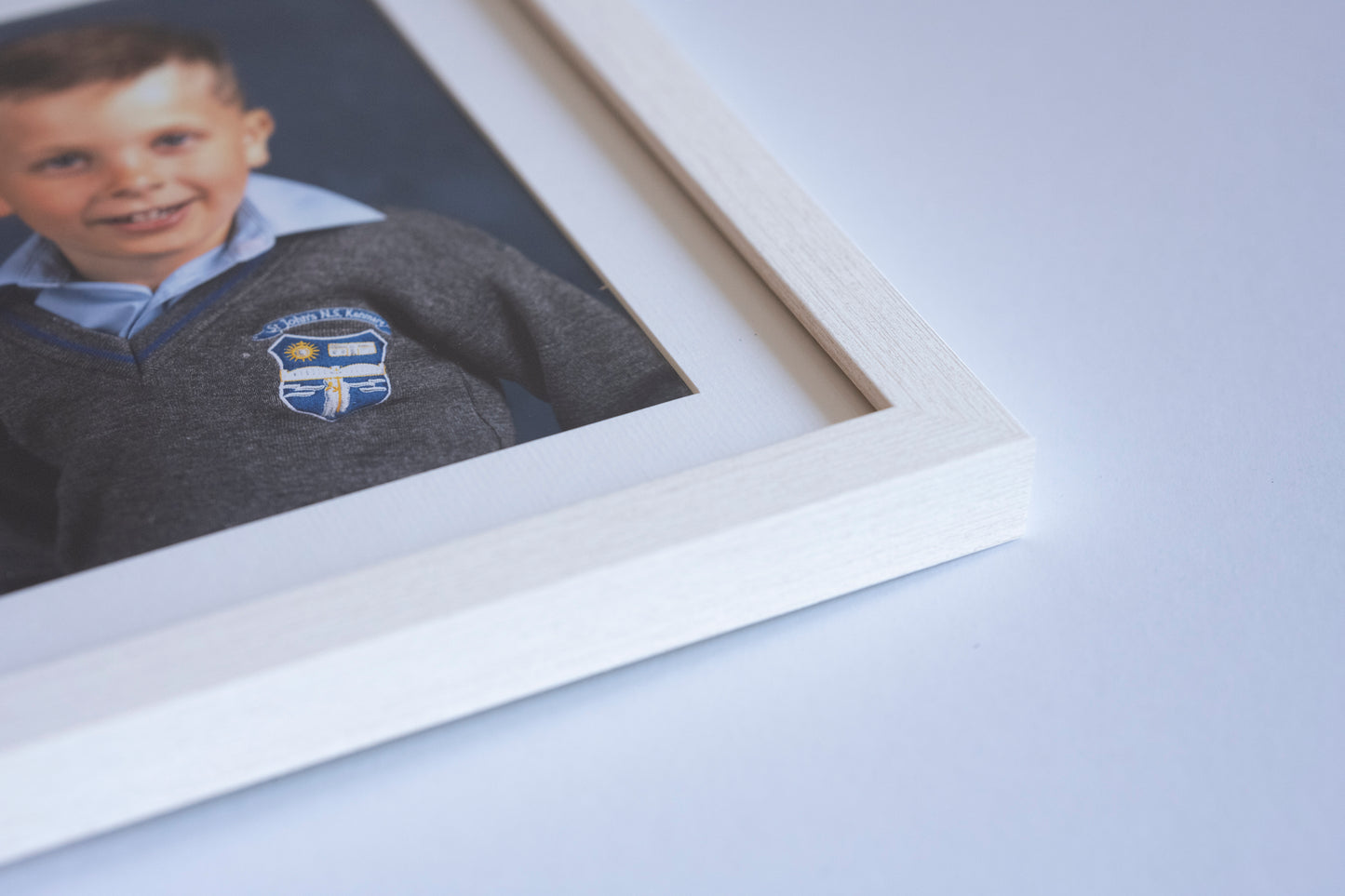 Option E  White Wood Finished Frame