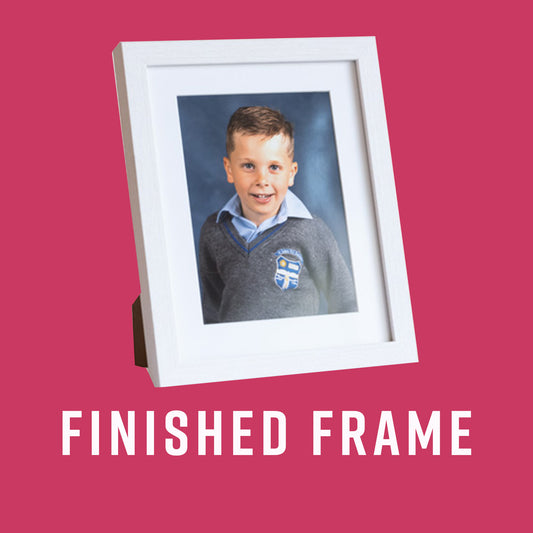 Option E  White Wood Finished Frame