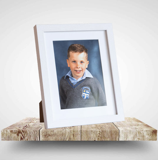 Option E  White Wood Finished Frame